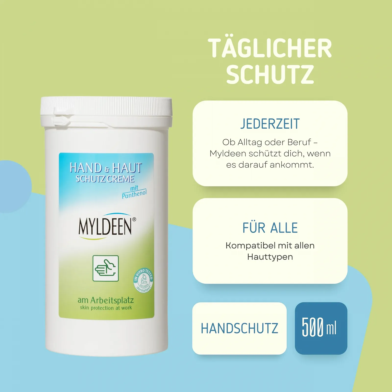 Крем для защиты кожи Крем для рук Уход за руками Сменный блок крема 500 мл Уход для работы Защита для работы Питает и защищает сухие и потрескавшиеся руки Нежирный, фото №2