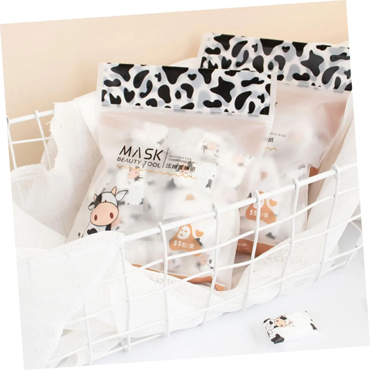 Маска для лица PACKOVE Компрессионная 55 штук Ультратонкая Дышащая Хлопковая, фото №3