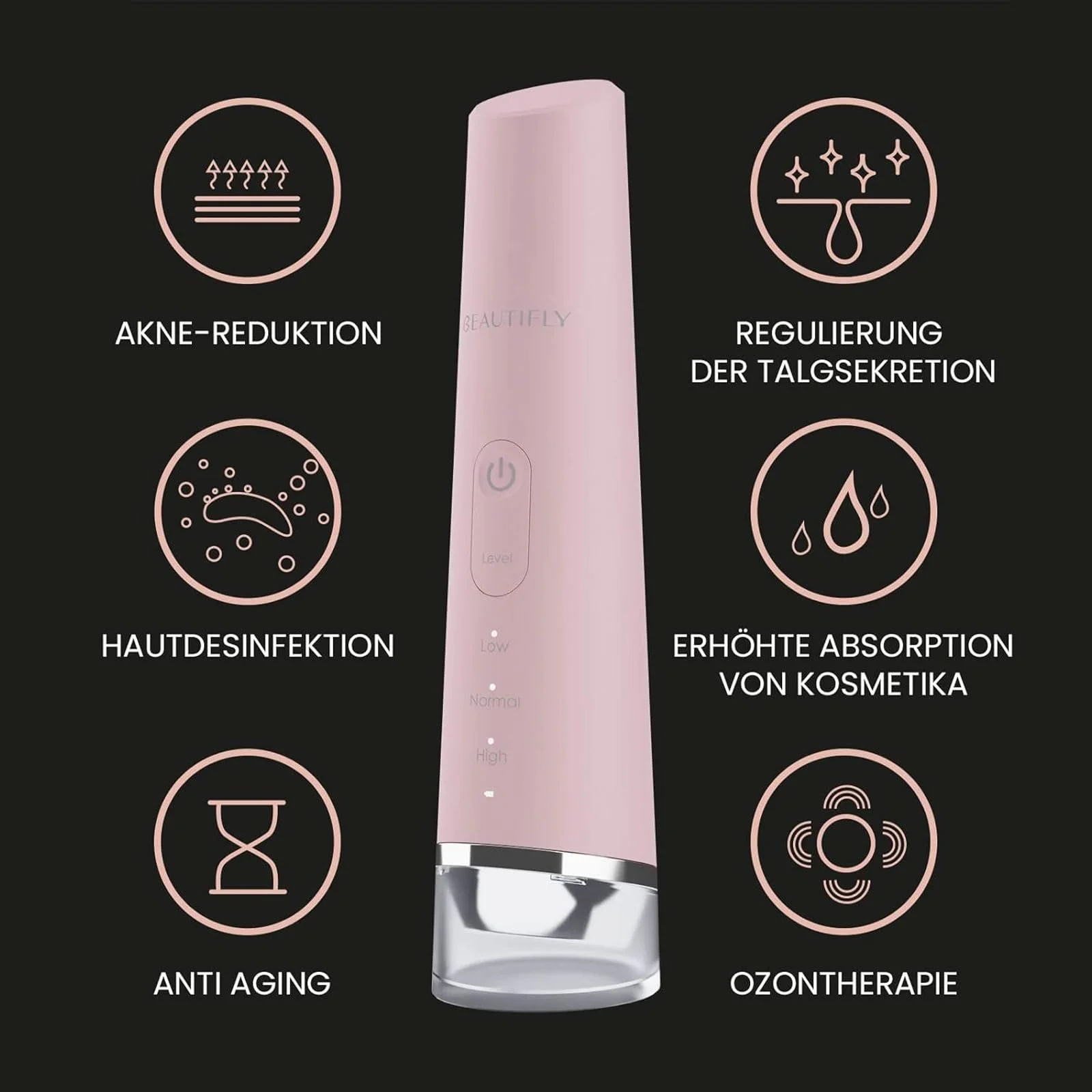 Плазмова ручка Beautifly B-Plasma Blush Масажер проти акне Антивіковий, фото №4