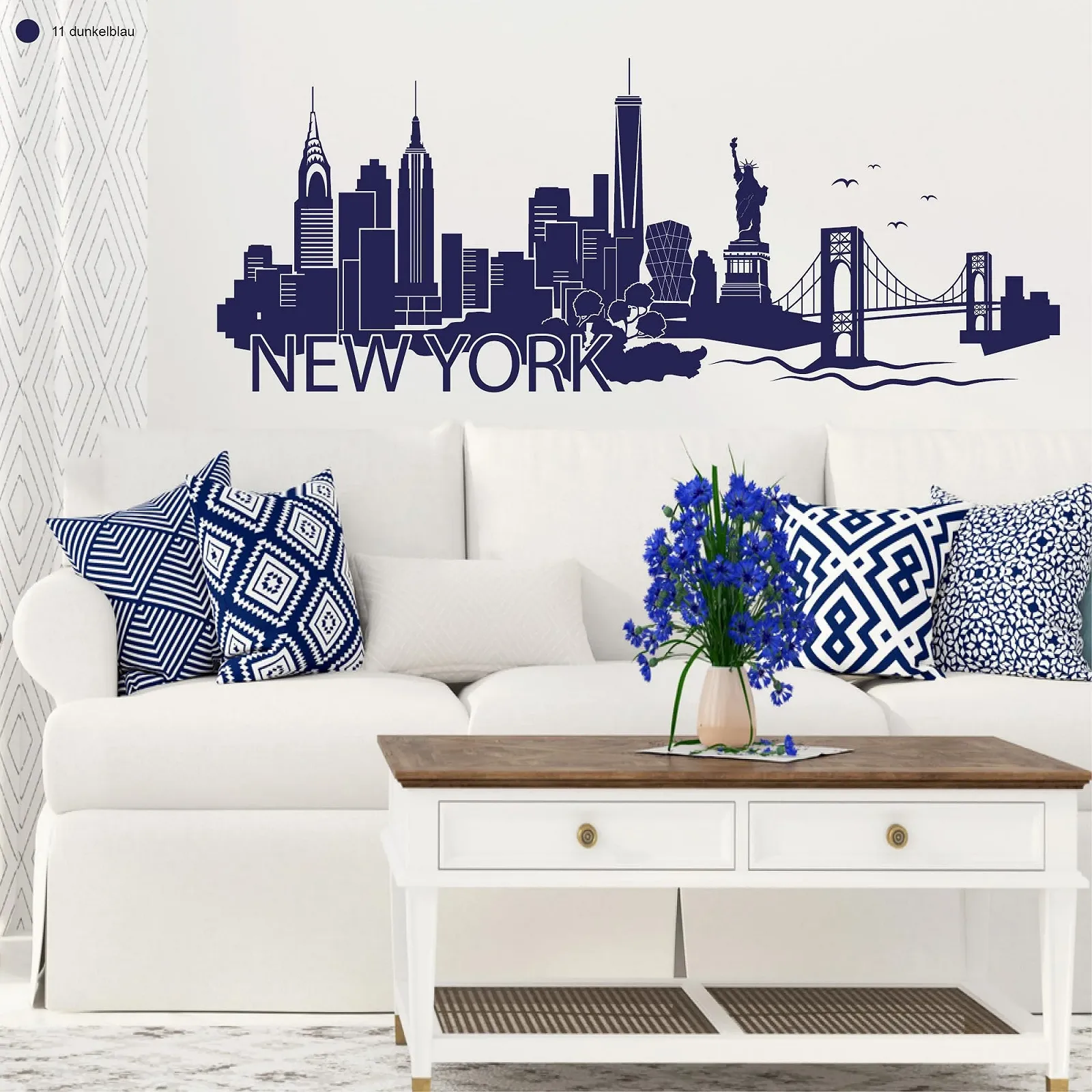 Настенная наклейка Loft New York Skyline, фото №9