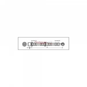 Гальмівний шланг METZGER 4110203 для SUBARU, передній міст зліва - Фото 1