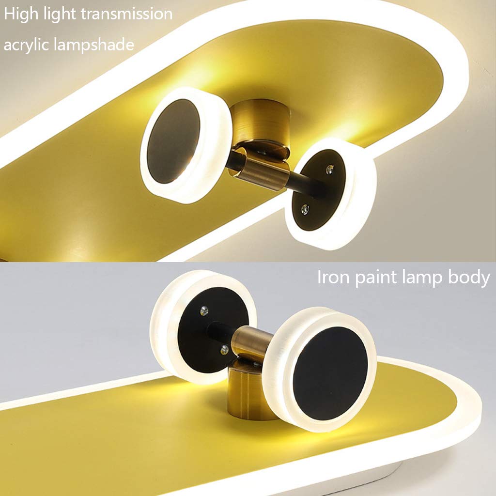 Светильник потолочный LED Skateboard 32 Вт Золотой, фото №5