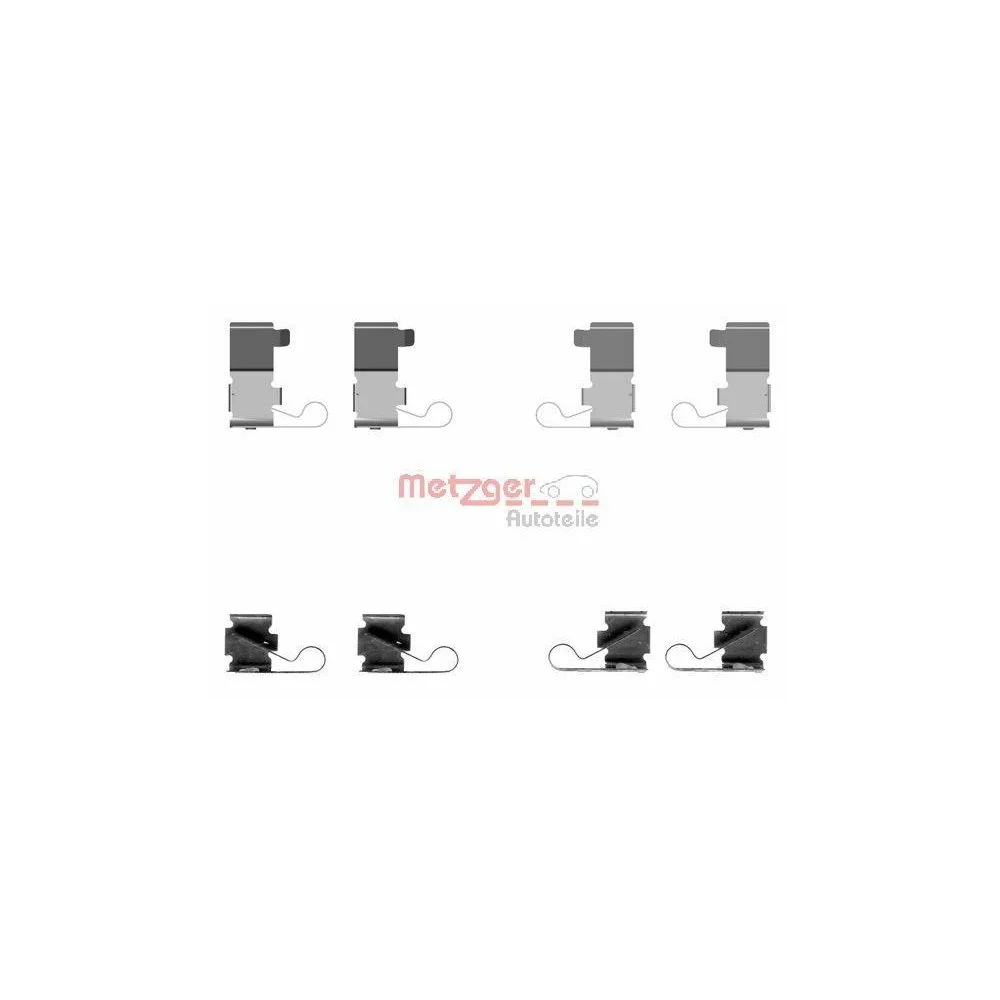 Комплект аксесуарів, гальмівні колодки METZGER GREENPARTS 109-1699 задня вісь, фото №1