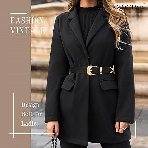 Ремень кожаный женский XZQTIVE Черный synthetic.ua - Фото 1