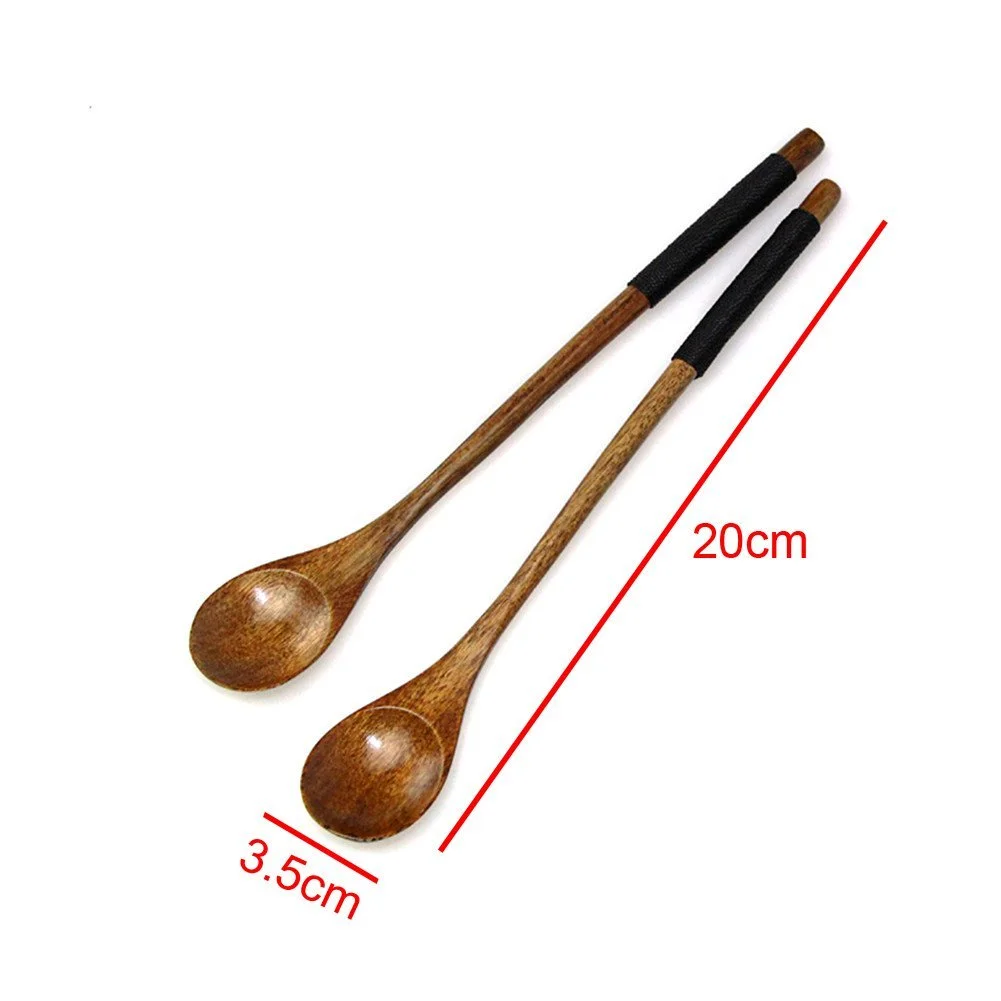 Ложка Деревʼяна Натуральна з Довгою Ручкою Багатофункціональна, фото №4