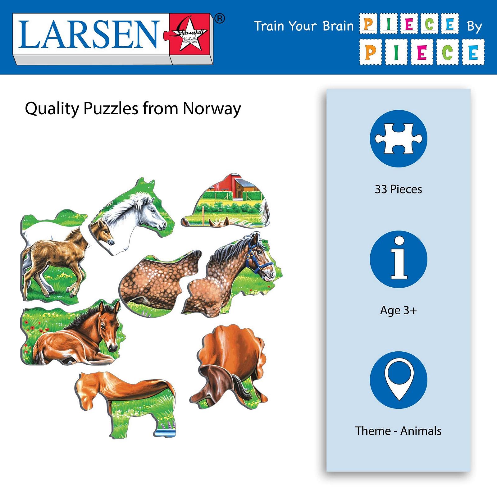 Пазл Larsen FH50 Horse Puzzle 33 деталі від 3 років, фото №4