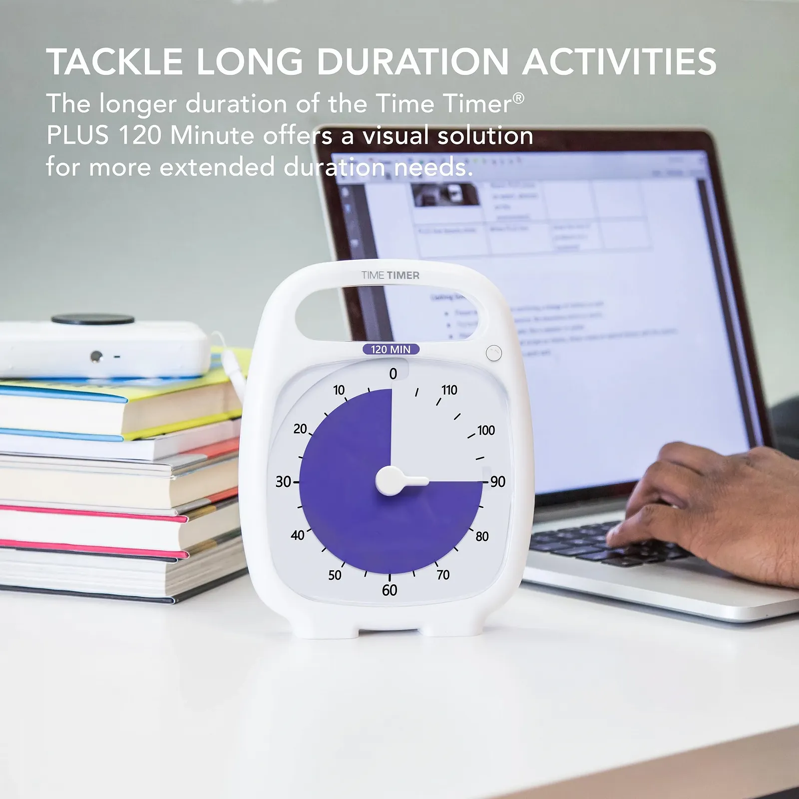 Таймер Time Timer PLUS 120 минут белый, фото №3 Таймер Time Timer PLUS 120 минут белый, фото №3