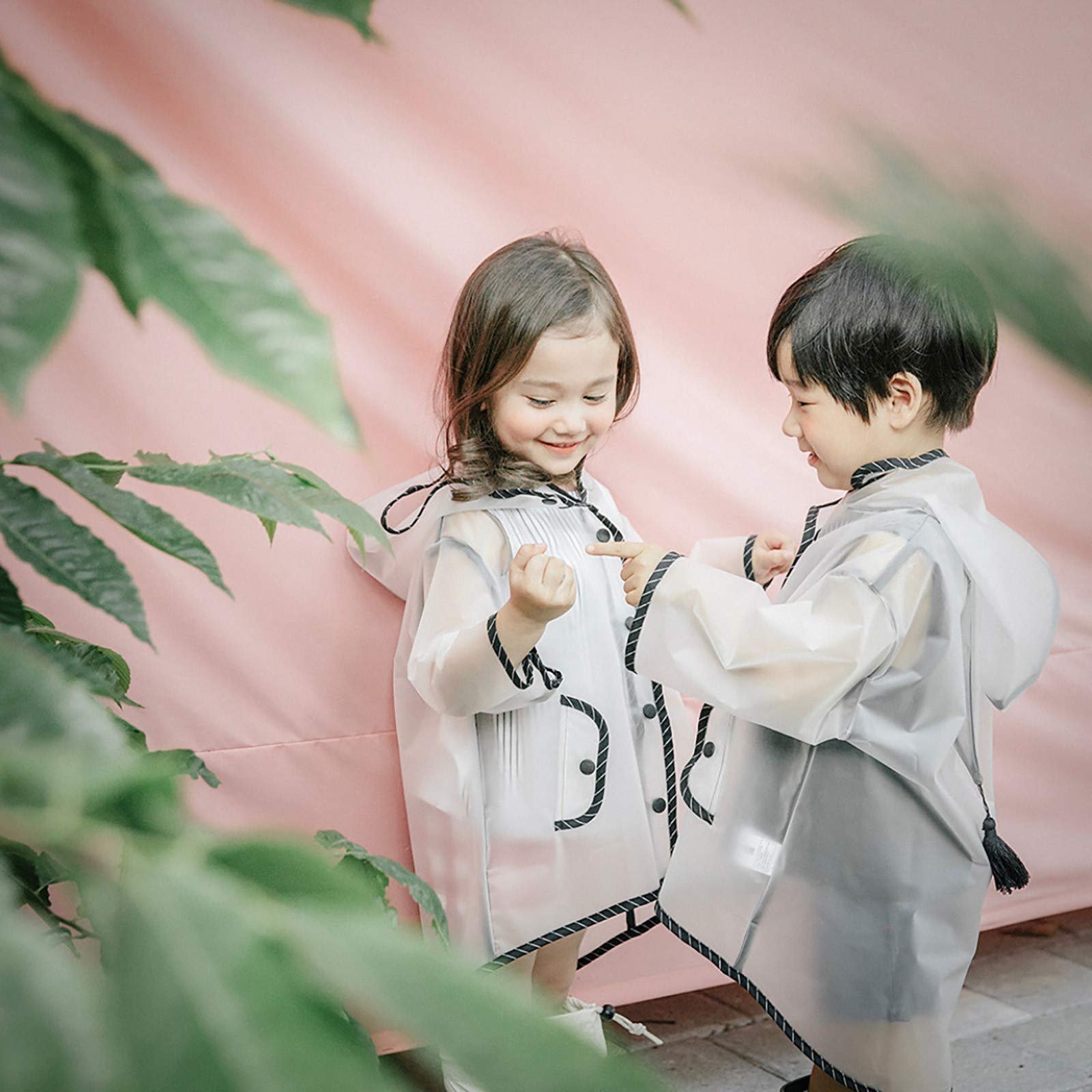 Детский дождевик Unisex Прозрачный с капюшоном для девочек, фото №3