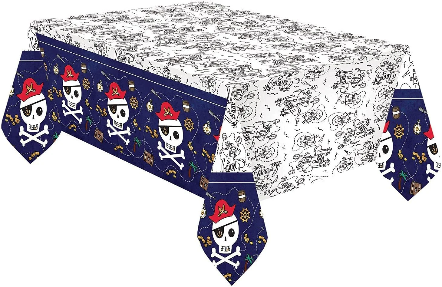 Набор посуды для вечеринки Пираты Carpeta Pirates MAP для детского дня рождения: Тарелки, Стаканы, Салфетки, Приглашения, Скатерть, Пакеты для подарков, Ленты, Воздушные шары, Череп пирата, 101 предмет, фото №6 Набор посуды для вечеринки Пираты Carpeta Pirates MAP для детского дня рождения: Тарелки, Стаканы, Салфетки, Приглашения, Скатерть, Пакеты для подарков, Ленты, Воздушные шары, Череп пирата, 101 предмет, фото №6