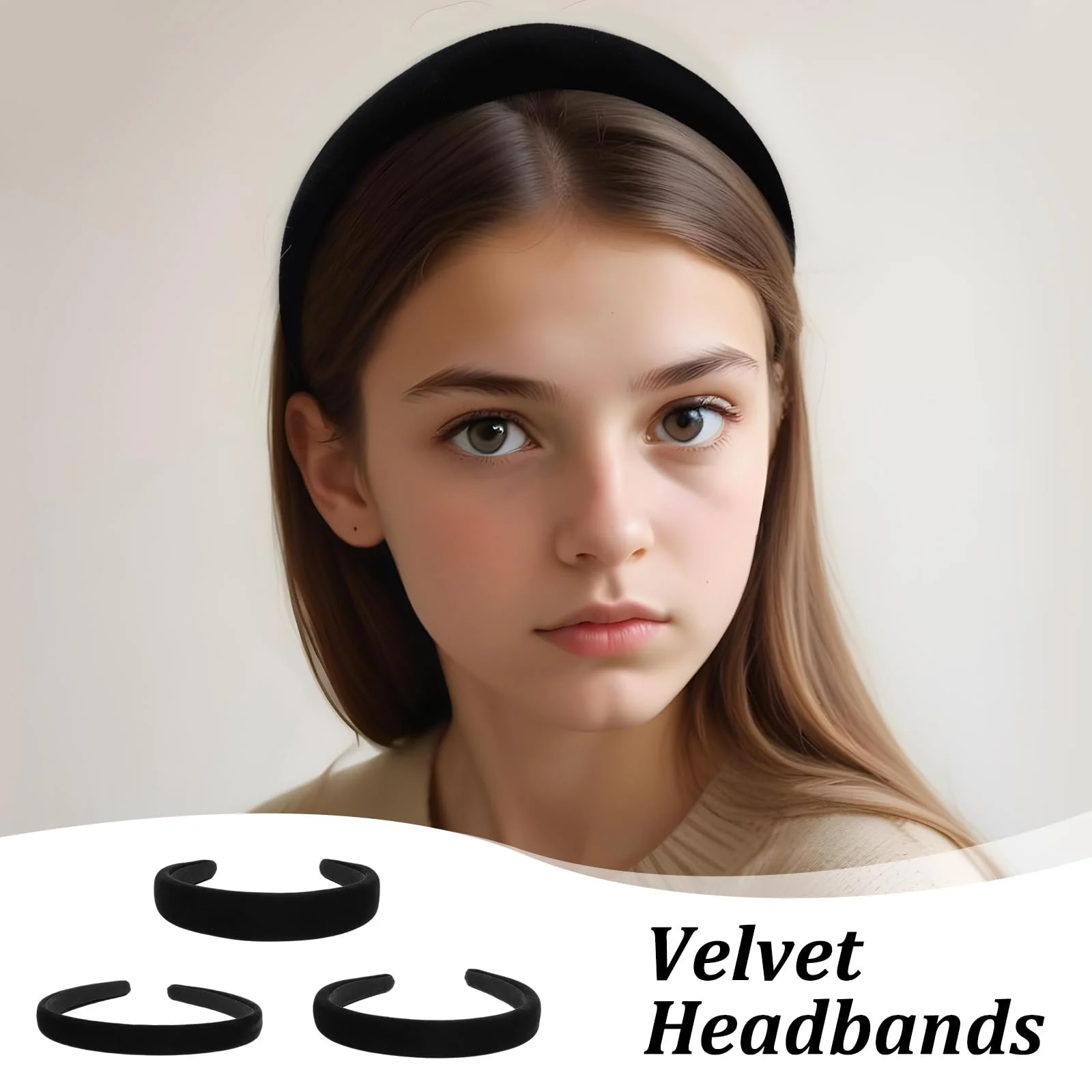 Обруч Оксамитовий Чорний, фото №4 Обруч Оксамитовий Чорний, фото №4