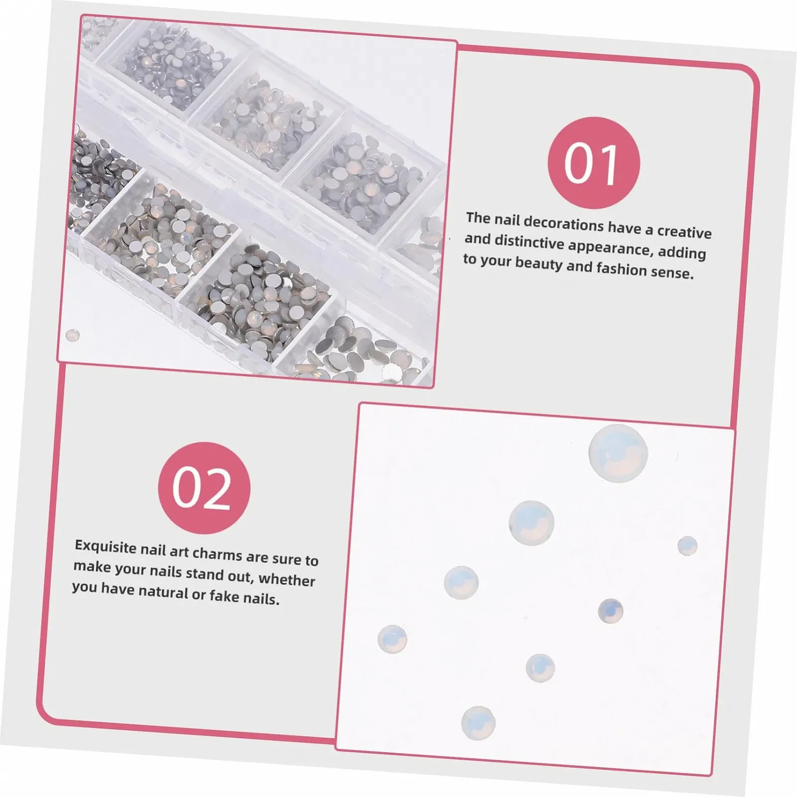 Набор для ногтей, драгоценные камни, декор для ногтей, жемчуг для ногтей, наклейки для ногтей, украшения для ногтей, основа, хрустальное стекло, фото №9