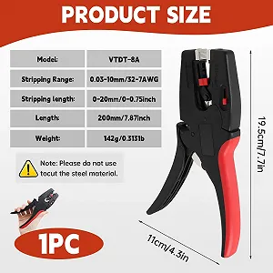 Стриппер автоматический 2-в-1 AWG 32-7 / 0.03-10 мм² synthetic.ua - Фото 1