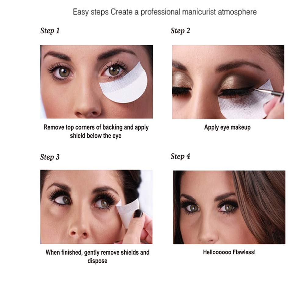 Набір Patches Eyeshadow Stencils Makeup Eye Pad Stickers White Soft Lint Under Bands, фото №5
