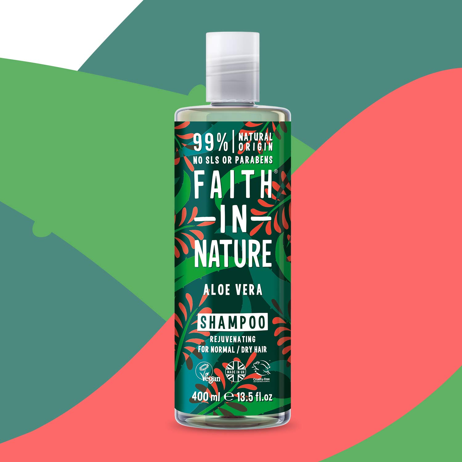 Шампунь Faith In Nature Aloe Vera Зміцнюючий Для нормального та сухого волосся 400 мл, фото №4