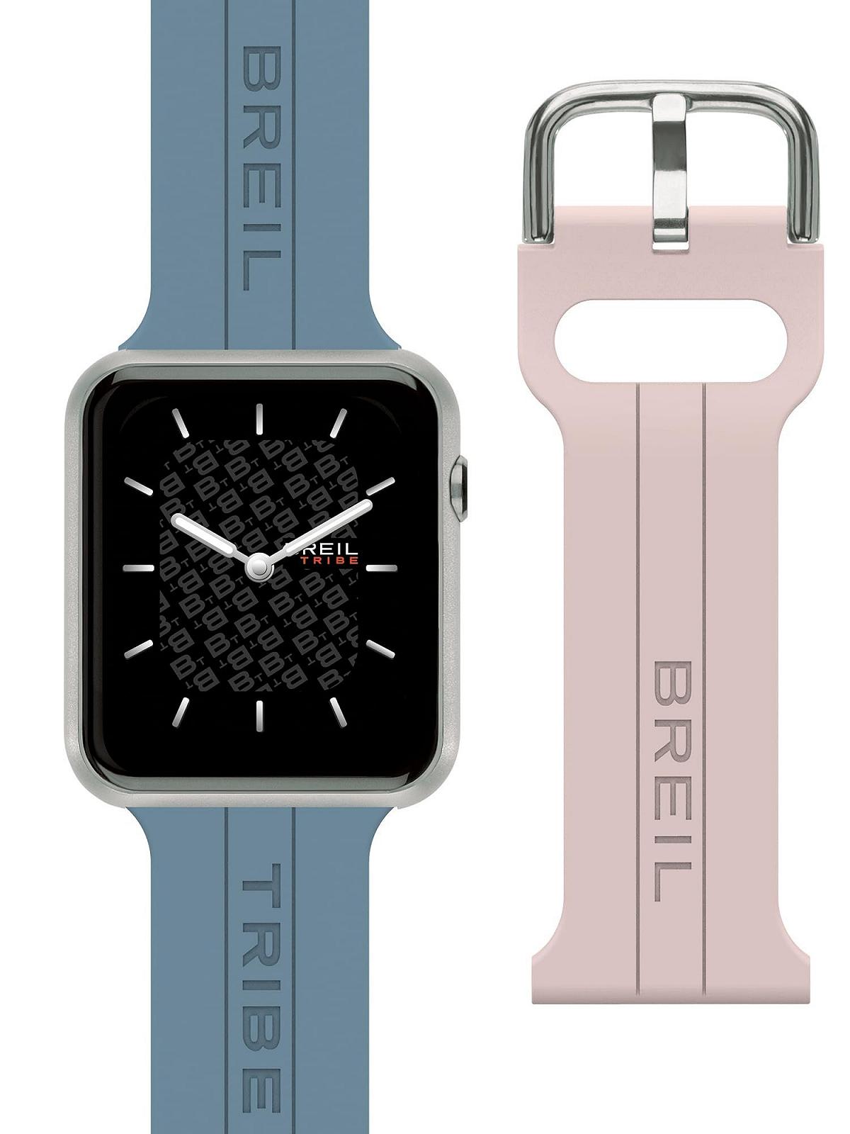 Годинник Breil Unisex SBT-X Циферблат Чорний Smart Module E Ремінець Силіконовий Блакитний EW0670, фото №2