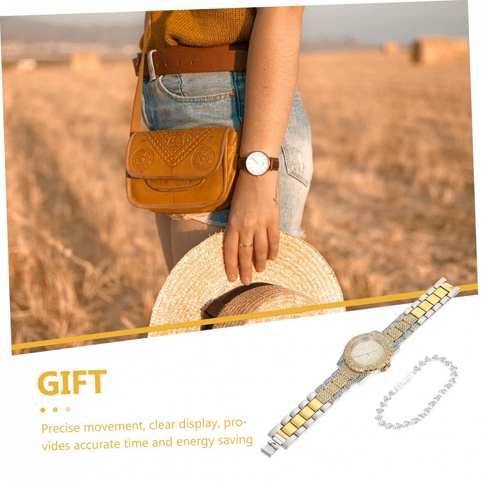 Жіночий годинник LIFKOME 1 Set з ремінцем, інкрустований стразами, фото №3 Жіночий годинник LIFKOME 1 Set з ремінцем, інкрустований стразами, фото №3