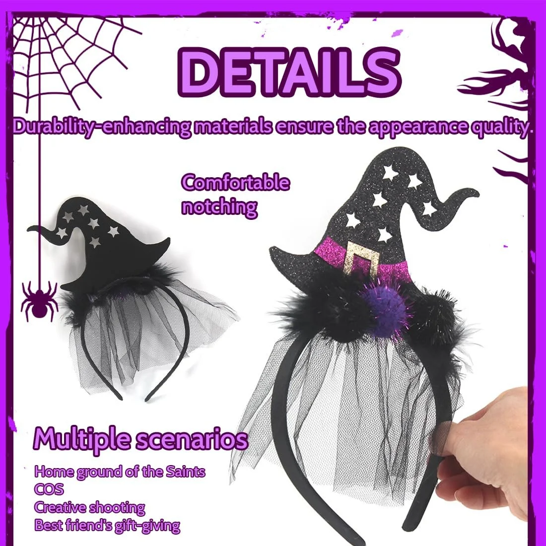 Женский обруч Шляпа ведьмы, фото №3