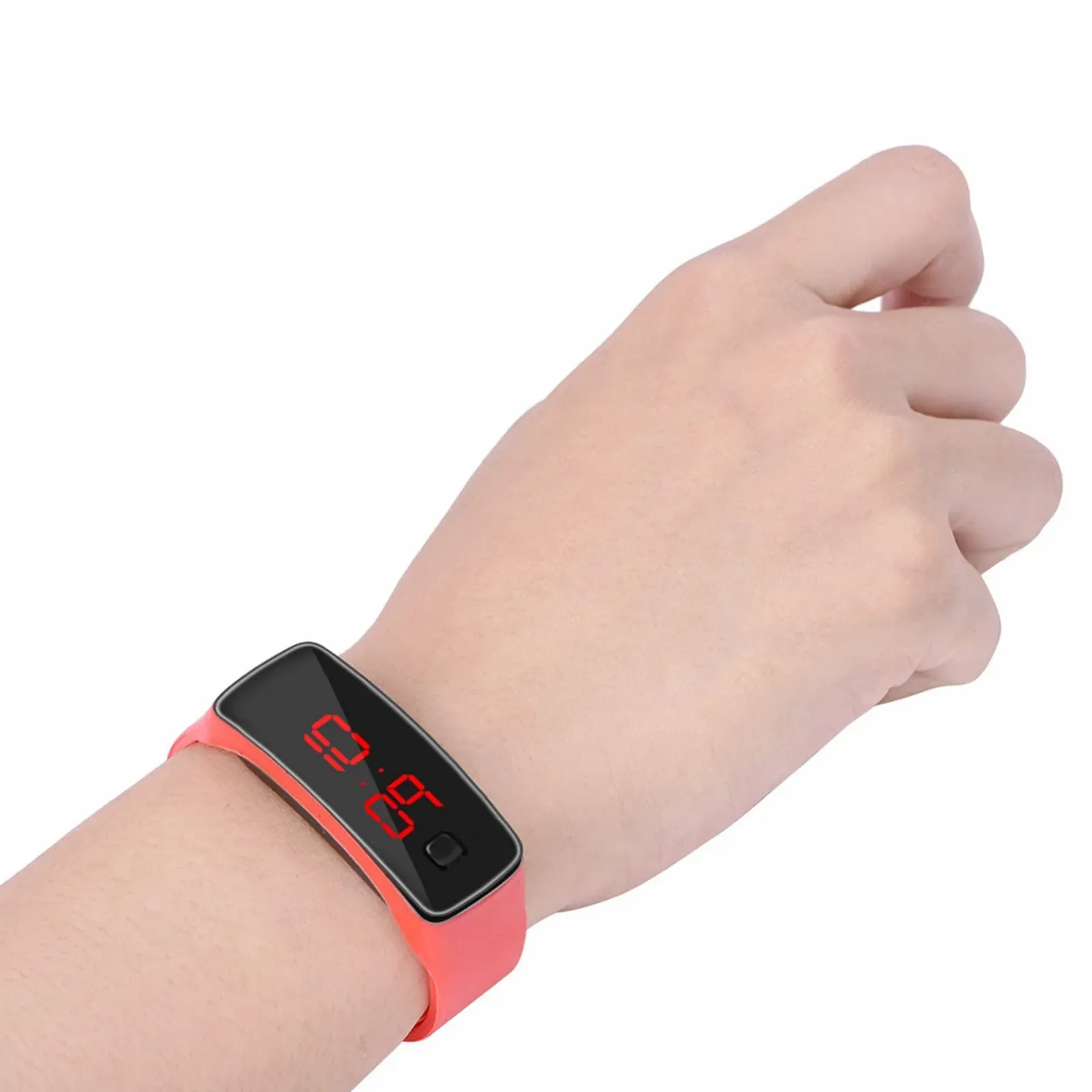 LED Годинник з силіконовим спортивним ремінцем Водонепроникний Цифровий 12-годинний циферблат, фото №9 LED Годинник з силіконовим спортивним ремінцем Водонепроникний Цифровий 12-годинний циферблат, фото №9