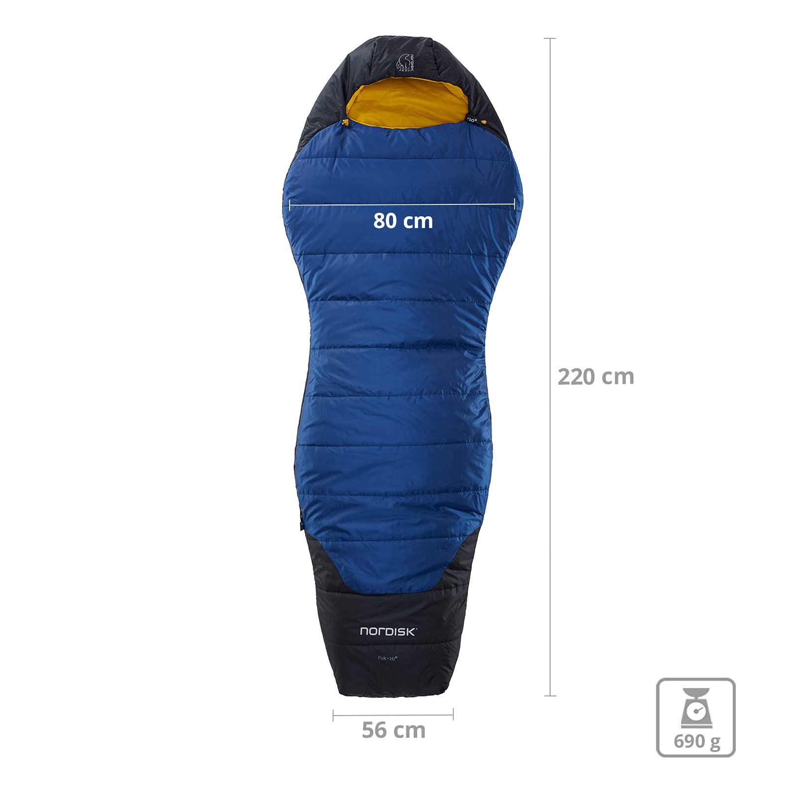 Спальний мішок Nordisk Mummy Puk +10 Curve Літній Зовнішній Довгий Легкий -2°C XL, фото №2 Спальний мішок Nordisk Mummy Puk +10 Curve Літній Зовнішній Довгий Легкий -2°C XL, фото №2
