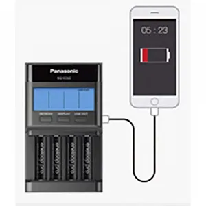 Зарядний пристрій Panasonic eneloop Pro, швидкий, інтелектуальний, с LCD дисплеєм, для 1-4 Ni-MH акумуляторів AA / AAA, з режимом відновлення, 52100, чорний synthetic.ua - Фото 1