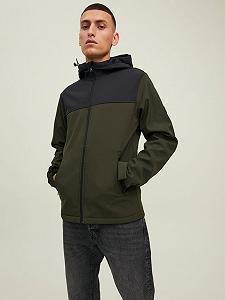 Куртка Jack&Jones SOFTSHELL NOOS JJEMARVIN HOOD 12212363-Rosin Хаки S - Фото 1