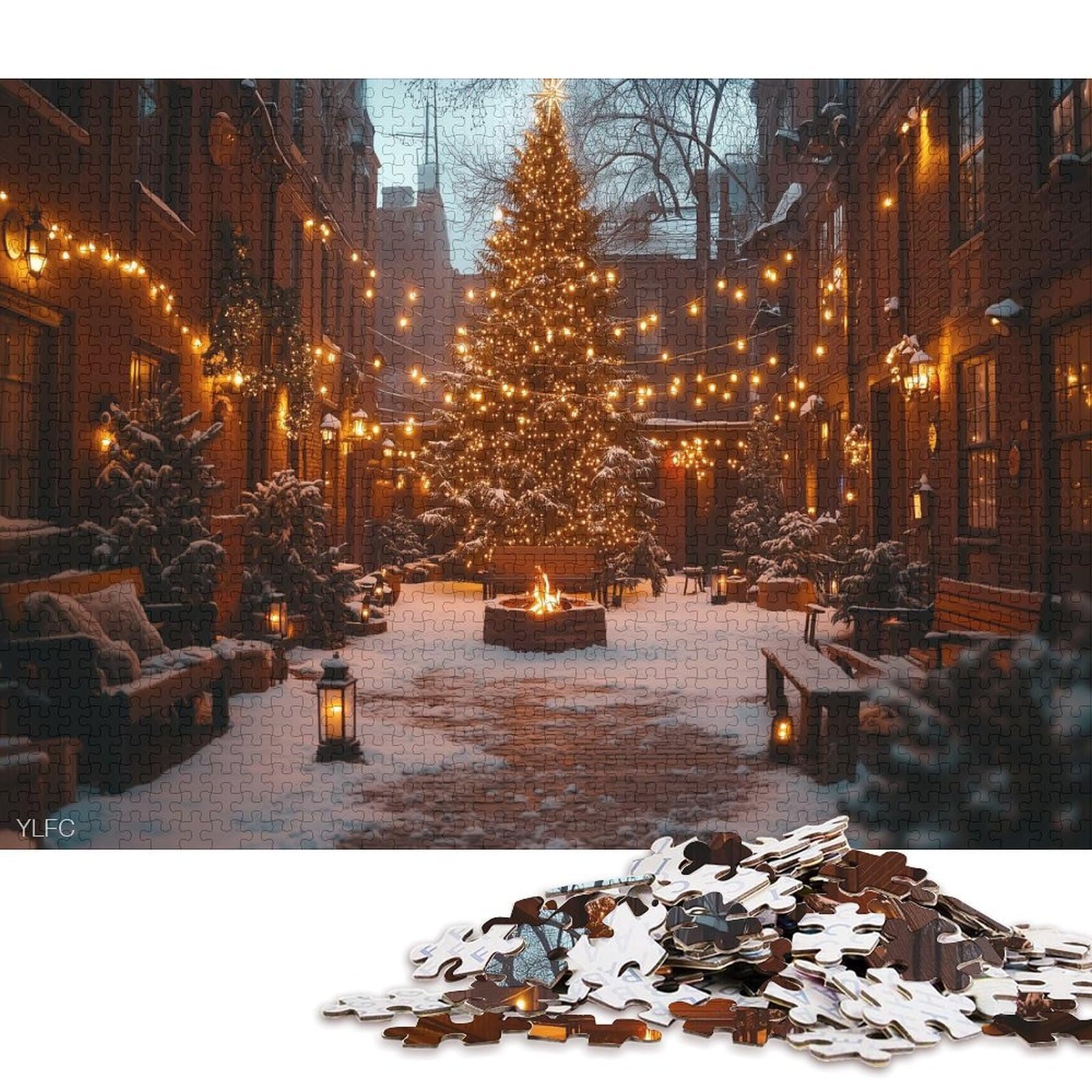 Різдвяний пазл 1000 елементів Кольорова плитка лімітована серія 75 x 50 см, фото №8