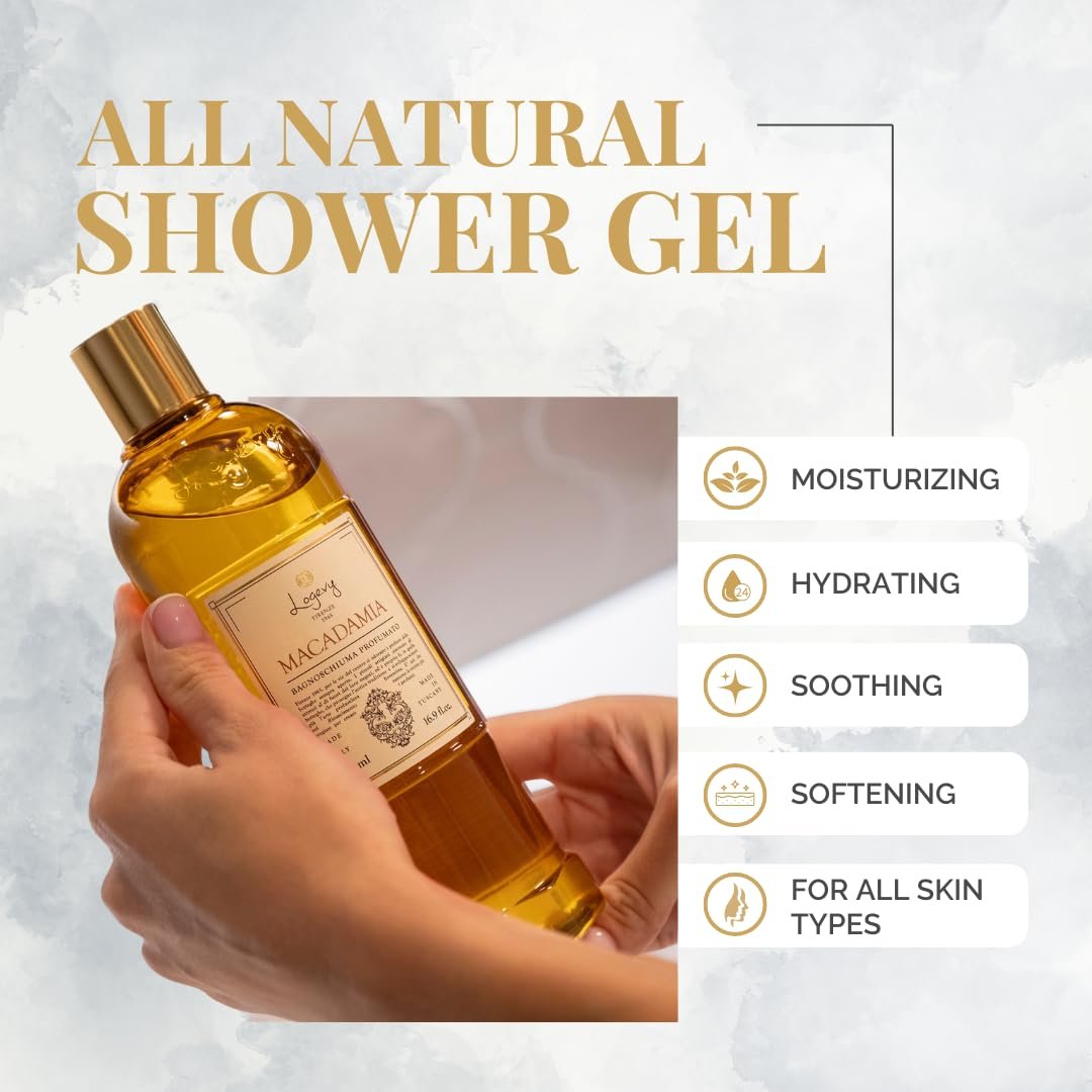 Гель для душа Logevy Macadamia 500 мл, фото №5 Гель для душа Logevy Macadamia 500 мл, фото №5