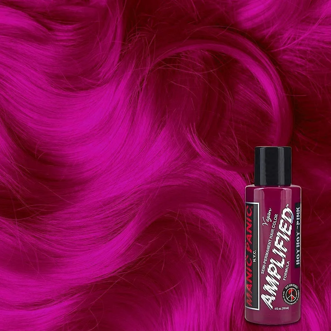 Крем-фарба Manic Panic Amplified Hot Pink Рожевий напівперманентний барвник для волосся, веганський, не тестувався на тваринах 118 мл, фото №3 Крем-фарба Manic Panic Amplified Hot Pink Рожевий напівперманентний барвник для волосся, веганський, не тестувався на тваринах 118 мл, фото №3