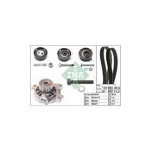 Комплект водяного насоса и ремня ГРМ INA 530 0484 30 для AUDI SEAT SKODA VW - Фото 1