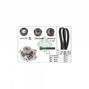 Комплект водяного насоса и ремня ГРМ INA 530 0484 30 для AUDI SEAT SKODA VW - Фото 1