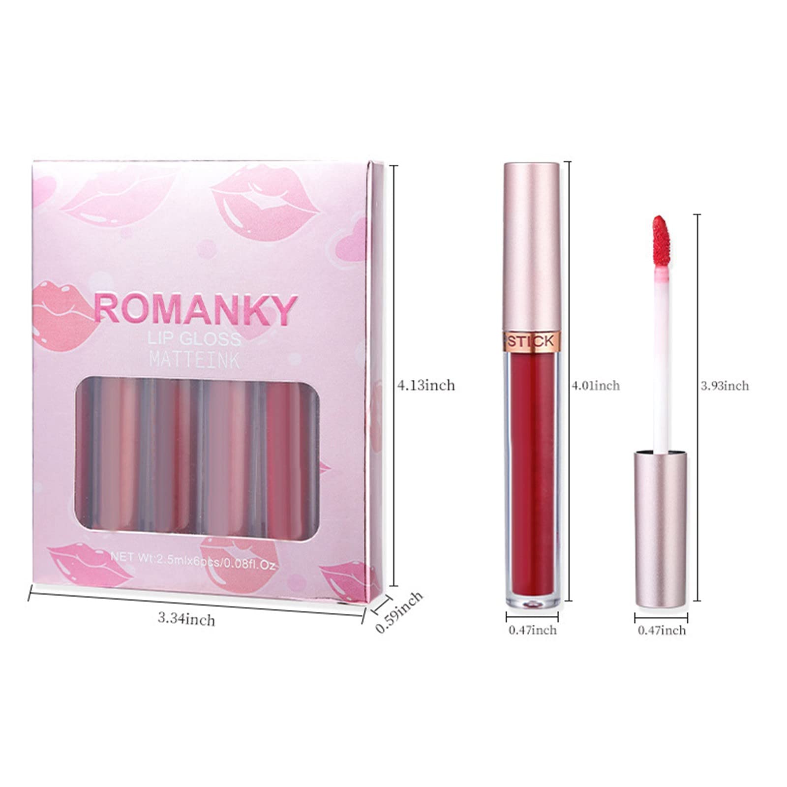 Набір блисків для губ 6 кольорів, стійкий колір, фото №6 Набір блисків для губ 6 кольорів, стійкий колір, фото №6