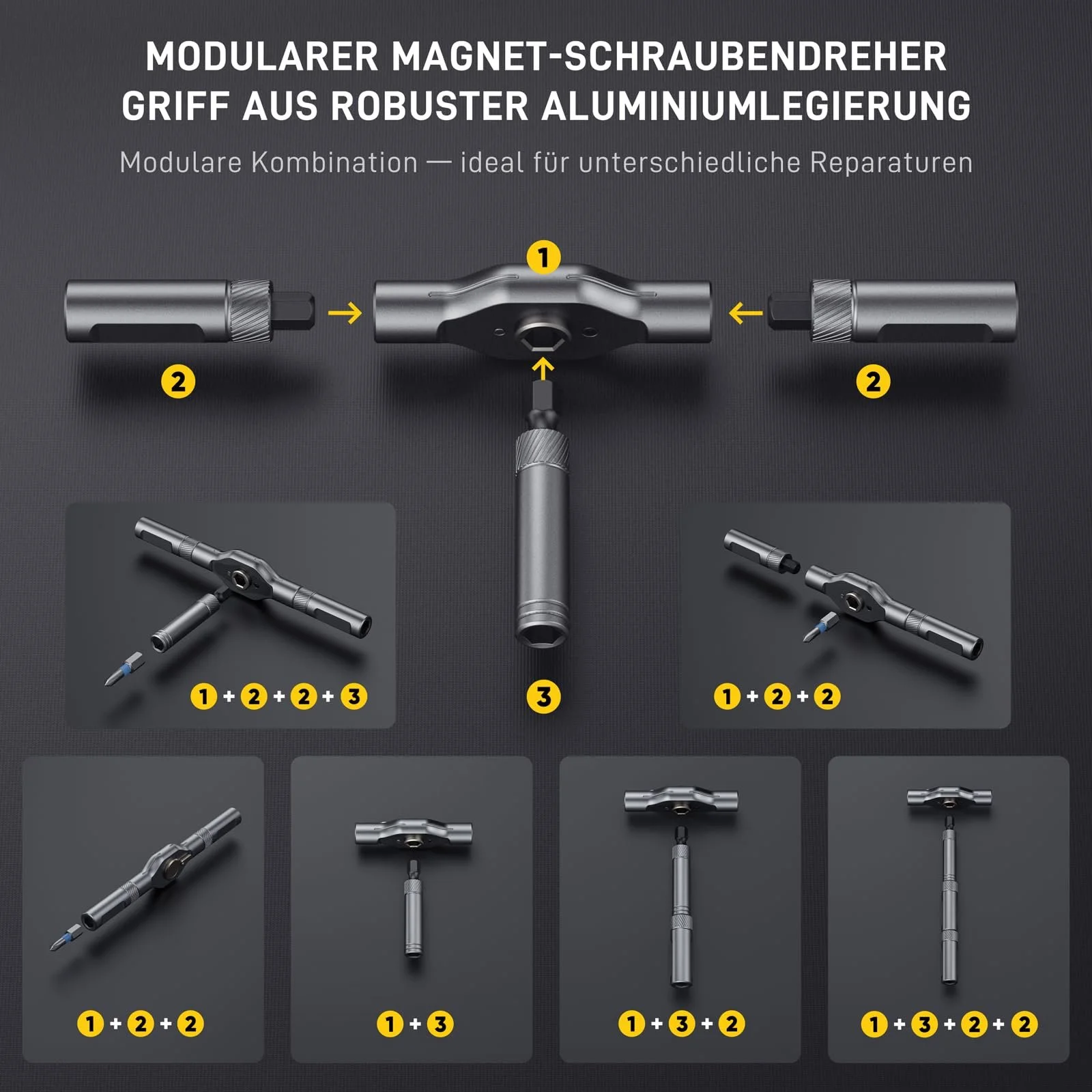 Набір викруток магнітних 42-в-1 Light Grey, фото №4
