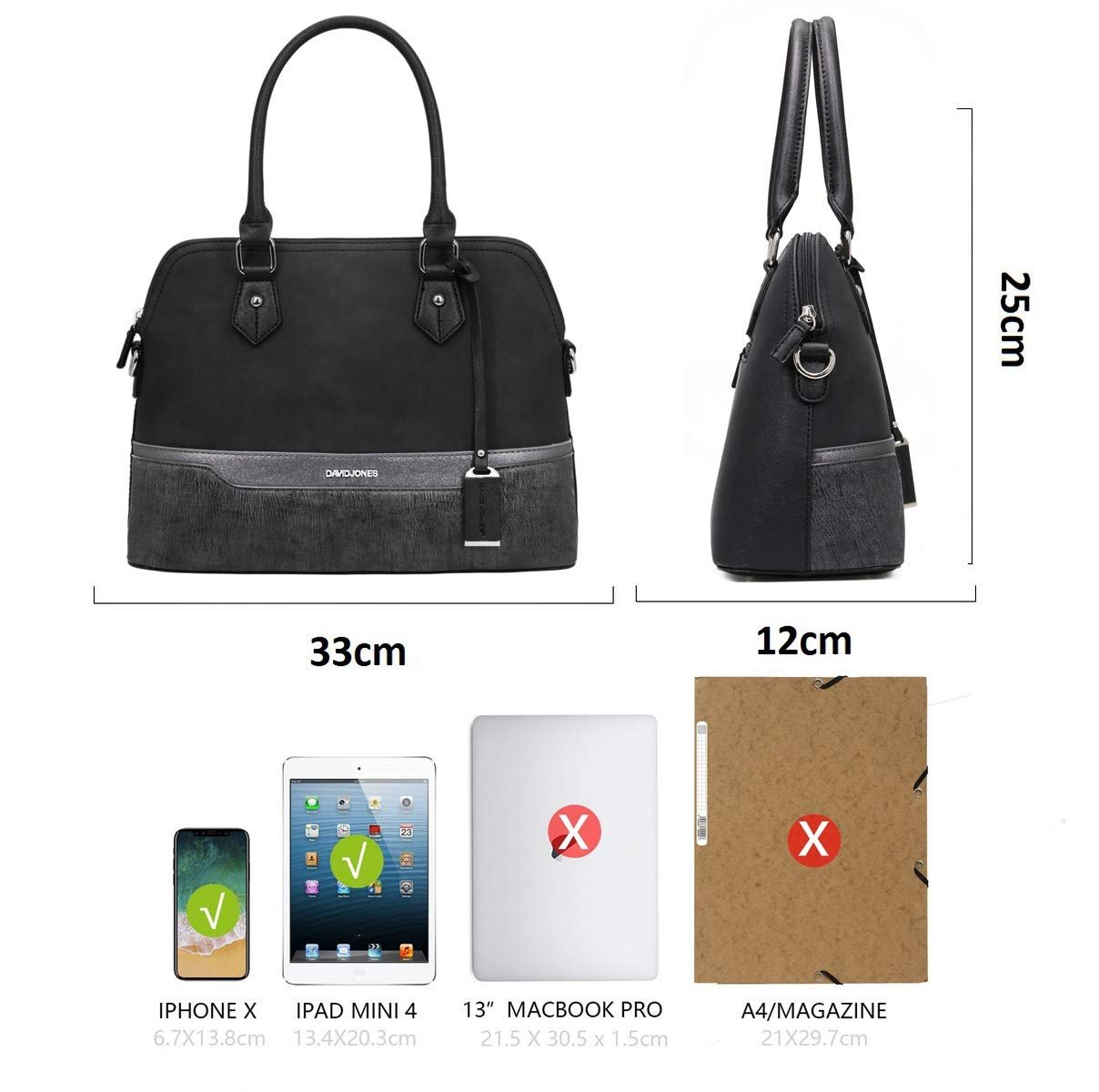 Сумка с Верхней Ручкой David Jones Bugatti Bowling, Бежевый, Серый, фото №7 Сумка с Верхней Ручкой David Jones Bugatti Bowling, Бежевый, Серый, фото №7