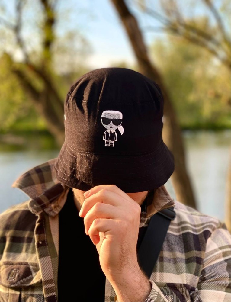 Панама Карла Лагерфельда чорна, фото №2