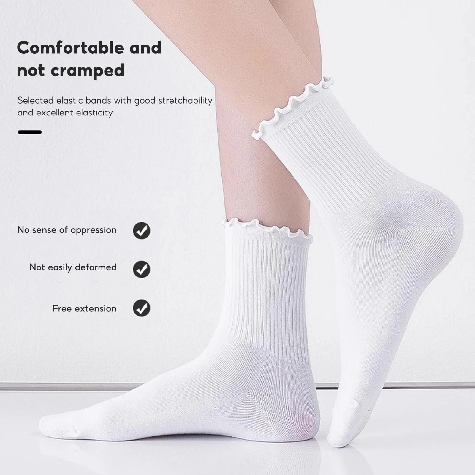 Носки с рюшами Женские, 10 пар белых носков с рюшами, носки с рюшами, женские носки принцессы, милые носки для женщин и девушек, фото №5