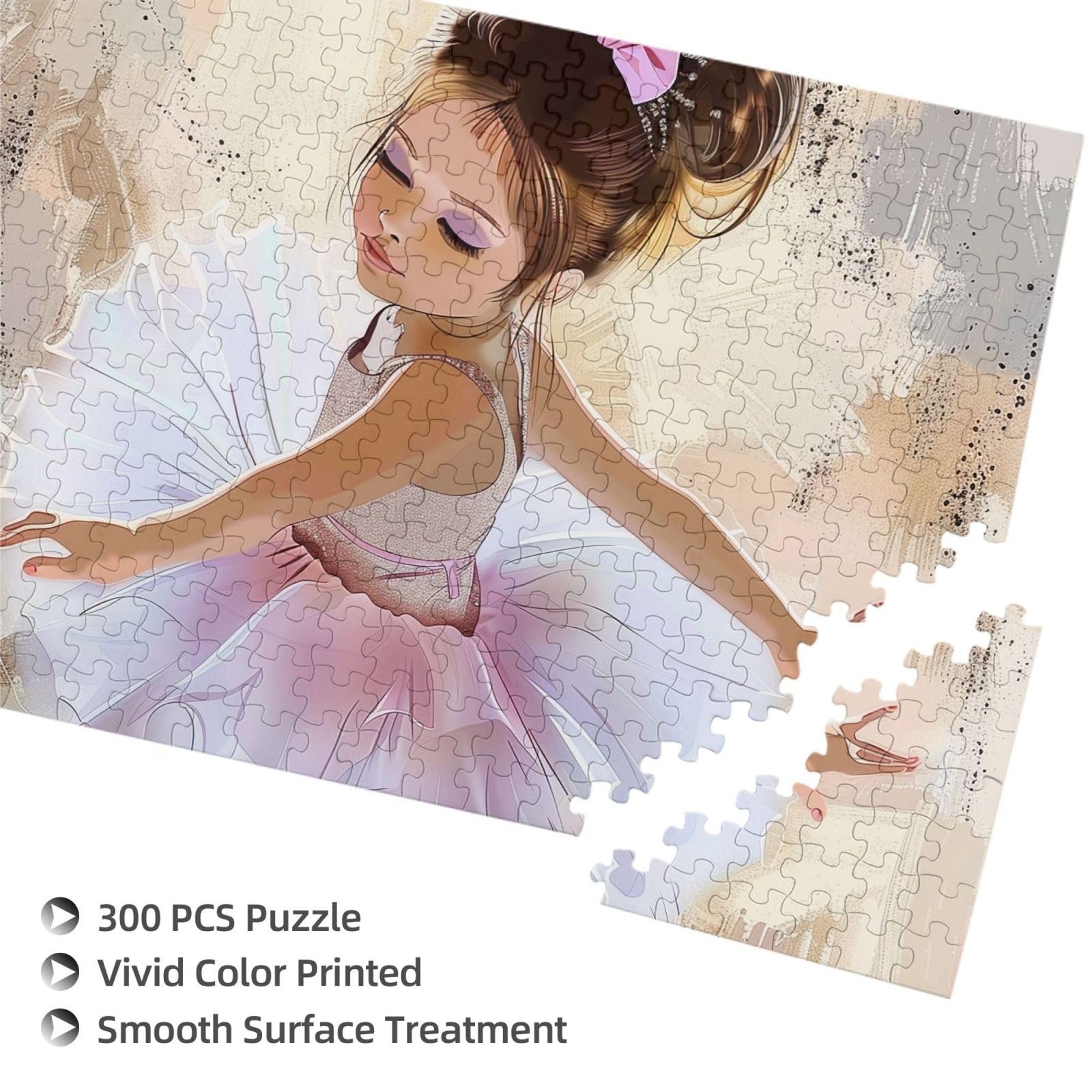 Пазл Балерина деревянный 300 деталей 40 x 28 см с коробкой для хранения, фото №2