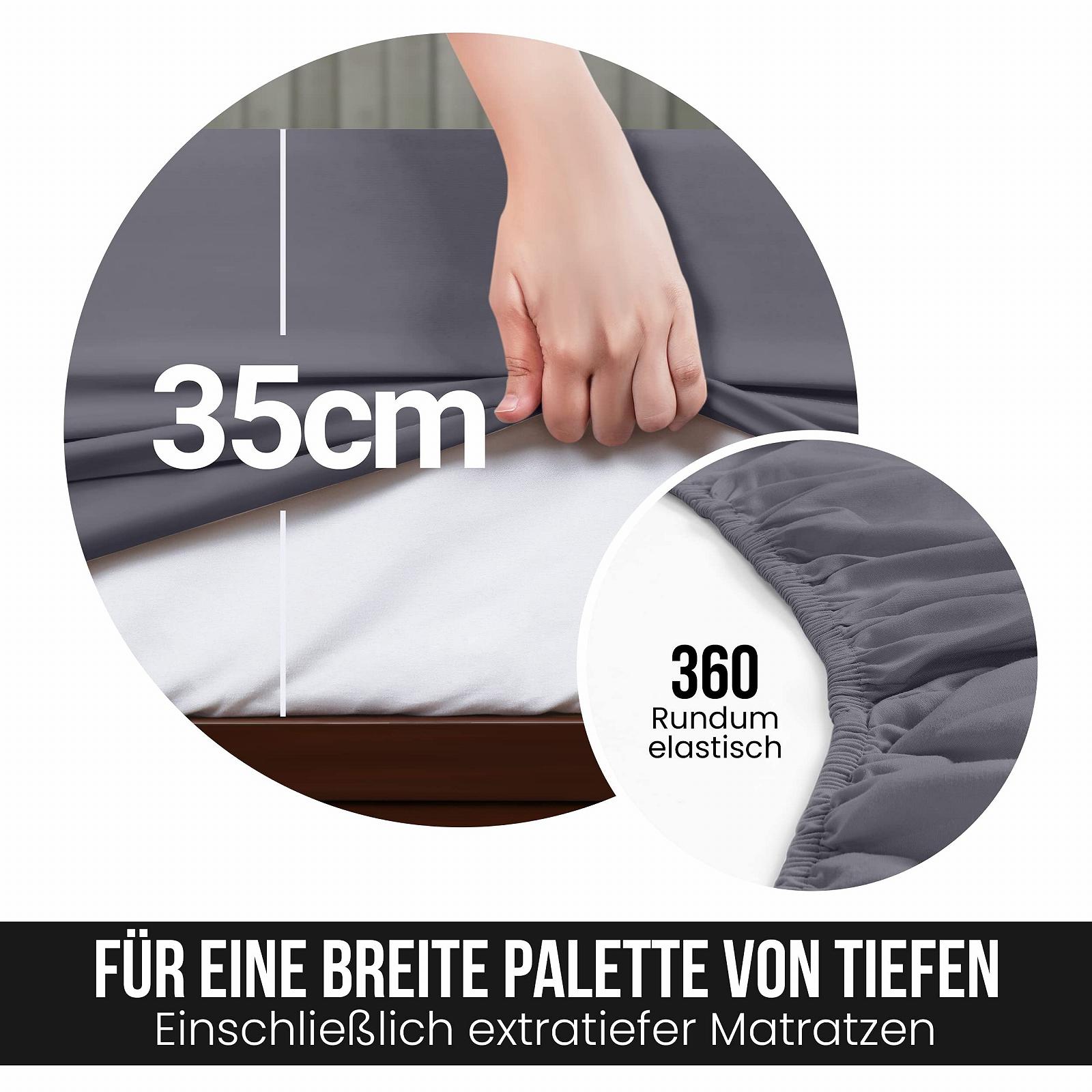 Комплект постільної білизни Utopia Bedding з 3 предметів, мікрофібра, 135 x 200 см, 90 x 200 см, 80 x 80 см, сірий, фото №4