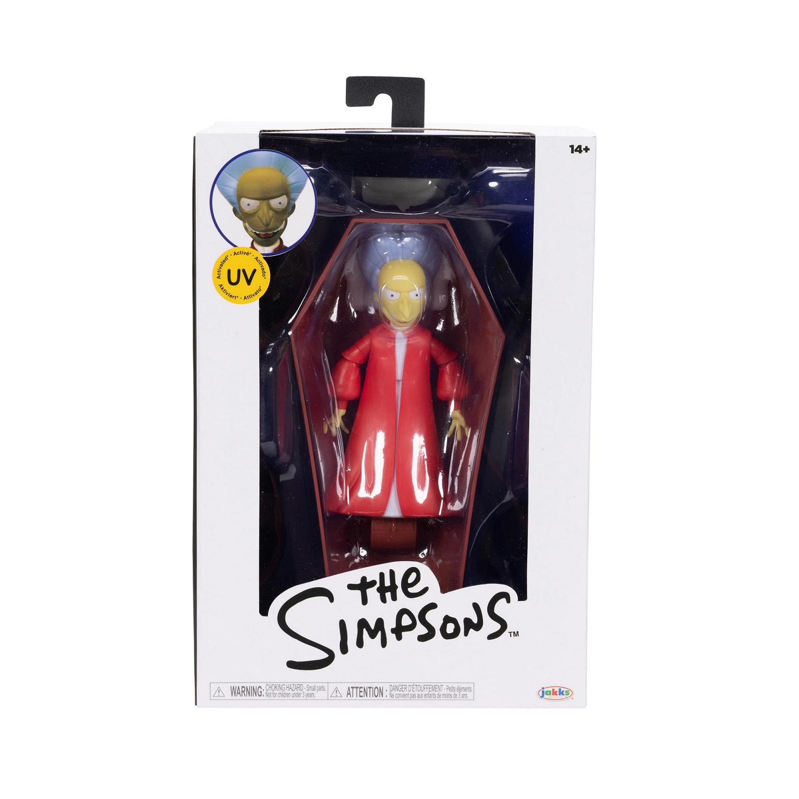 Фігурка The Simpsons Count Burns, 12.7 см, колекційна, зі шкірою, що реагує на УФ-випромінювання, інтерактивна труна з функцією Jump Scare, рухома, фото №5