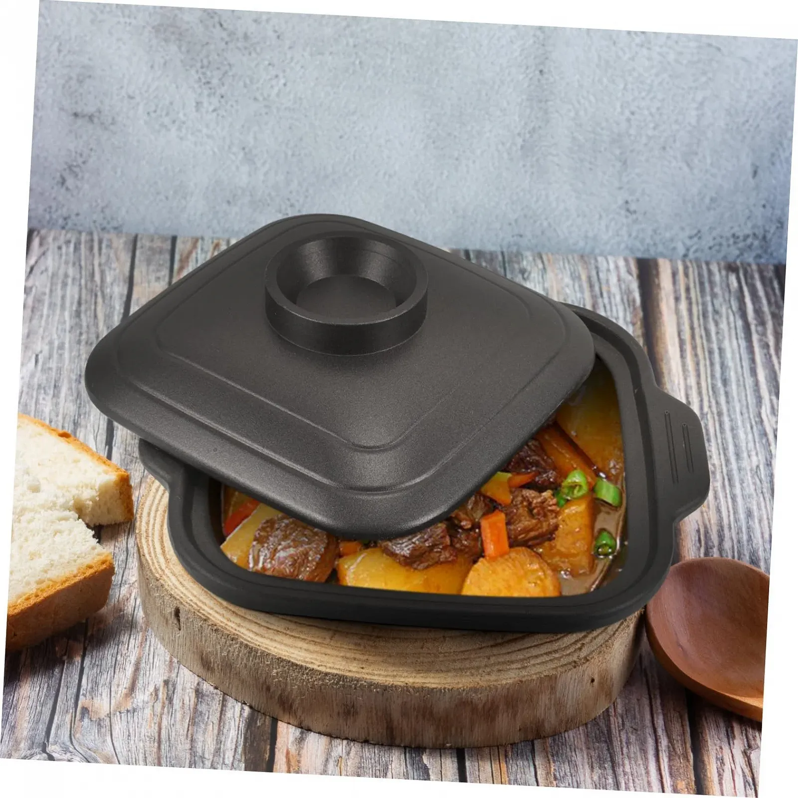 Кастрюля VALICLUD из алюминиевого сплава с крышкой Европейский стиль Серебристая, фото №6