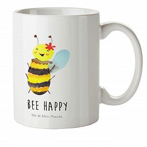 Дитяча кружка Mr. & Mrs. Panda Bee Happy Бджола, пластик - Фото 1