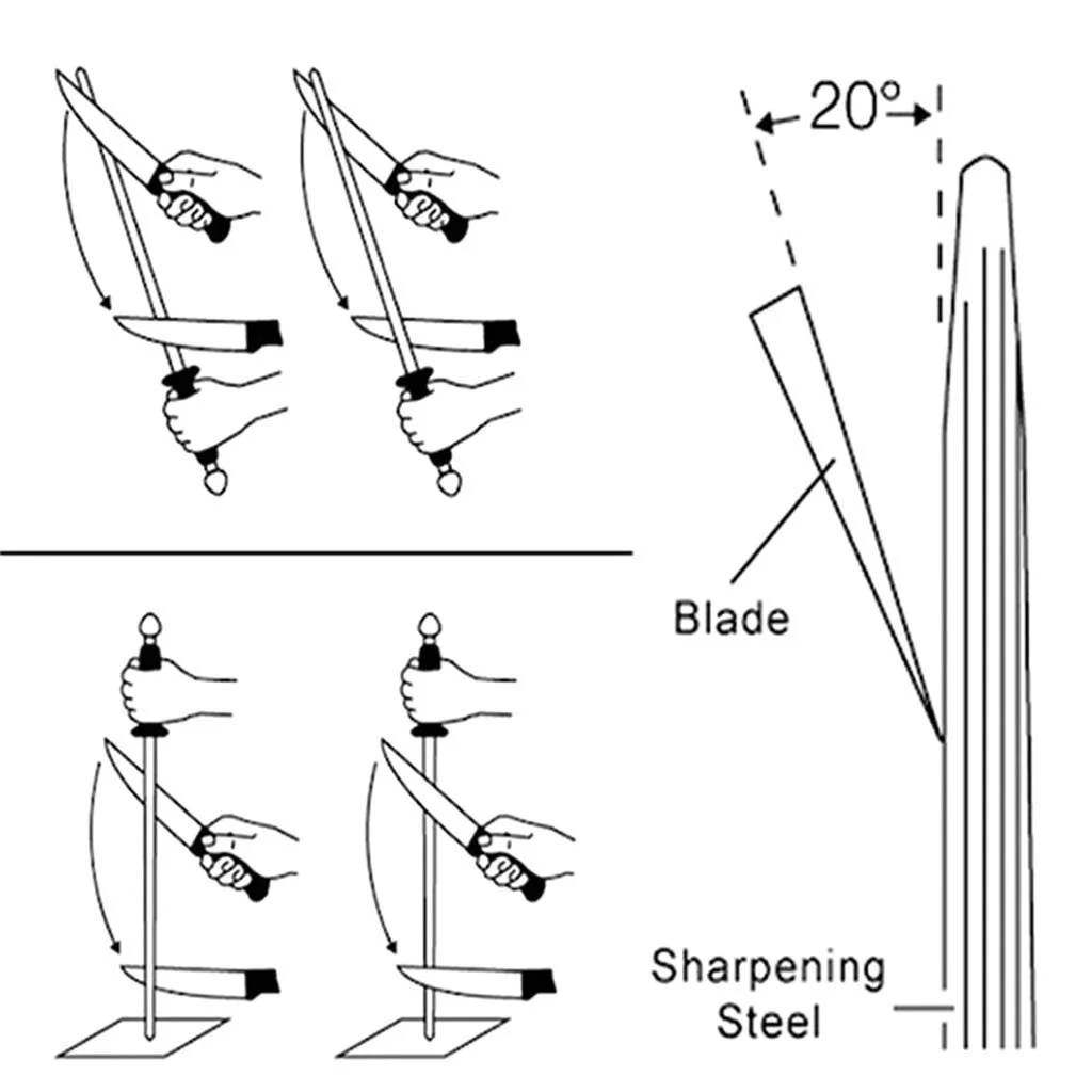 Мусат FOLODA Профессиональный Кухонный из стали HSS с кольцом для подвешивания, фото №8