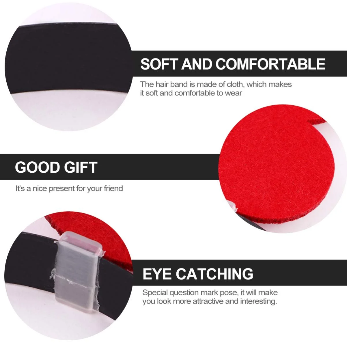 Обруч для волосся Знак Питання Amosfun 2шт, фото №6