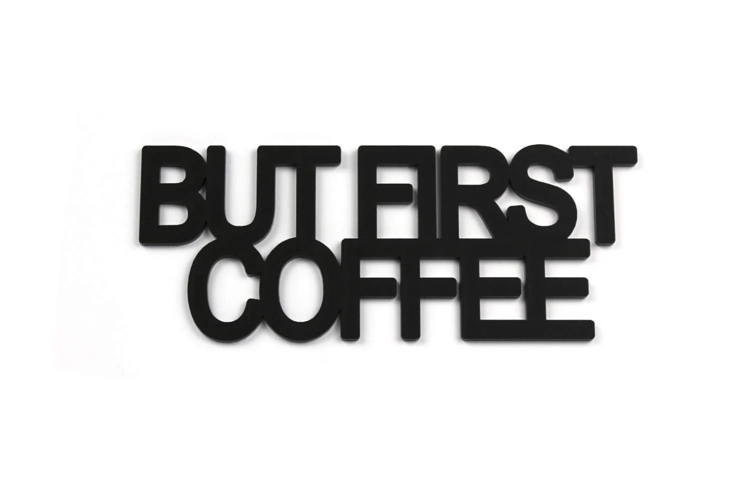 3D Наклейка на стіну Designmanufaktur Berlin Acryltypo But First Coffee Акрилова Сатинова Розмір S, фото №1