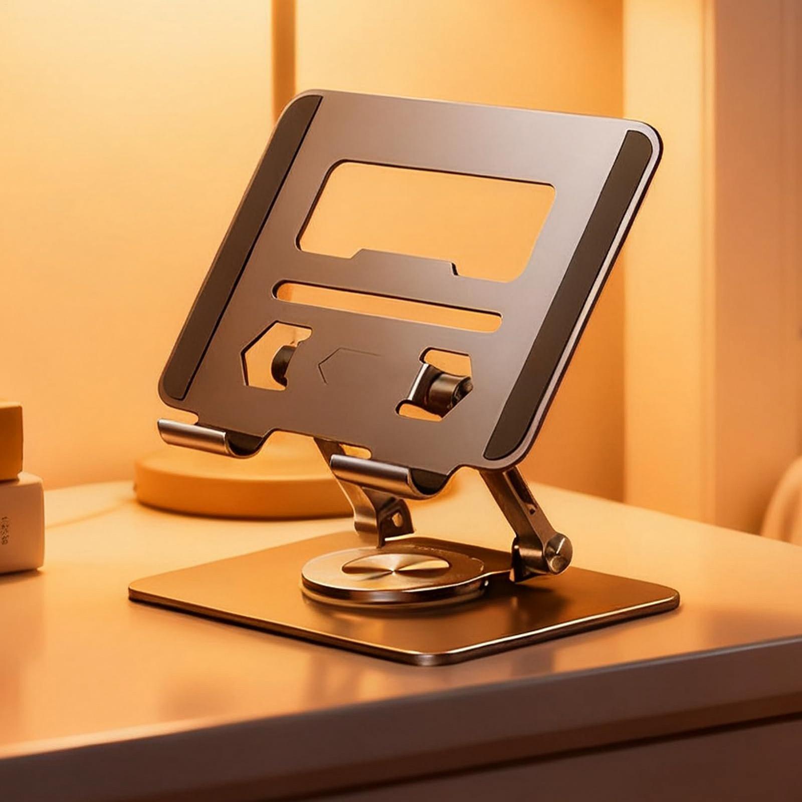 Подставка для компьютера, складная, вращающаяся на 360 градусов, охлаждающая подставка, портативная подставка-подъемник, эргономичная подставка для ноутбука - для смартфонов, ноутбуков, планшетов, дома, колледжа, общежития, школы, путешествий и, фото №3