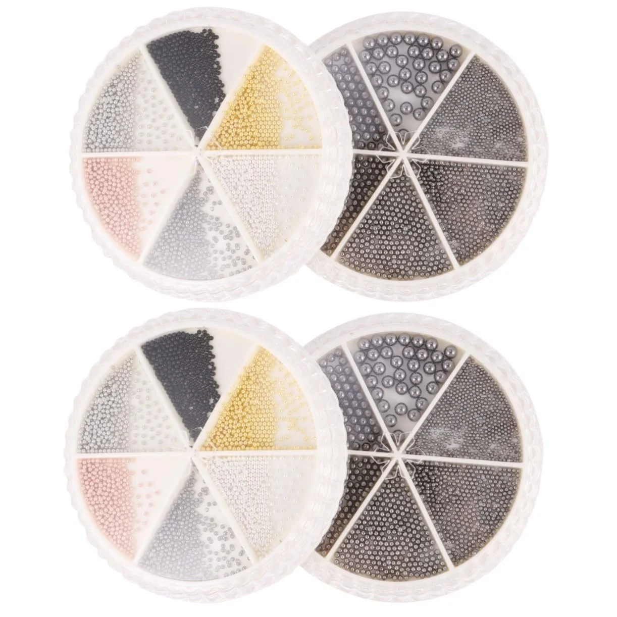 Прикраси для нігтів Beavorty, 4 набори, плоскодонні стрази, металеві 3D прикраси, фото №1