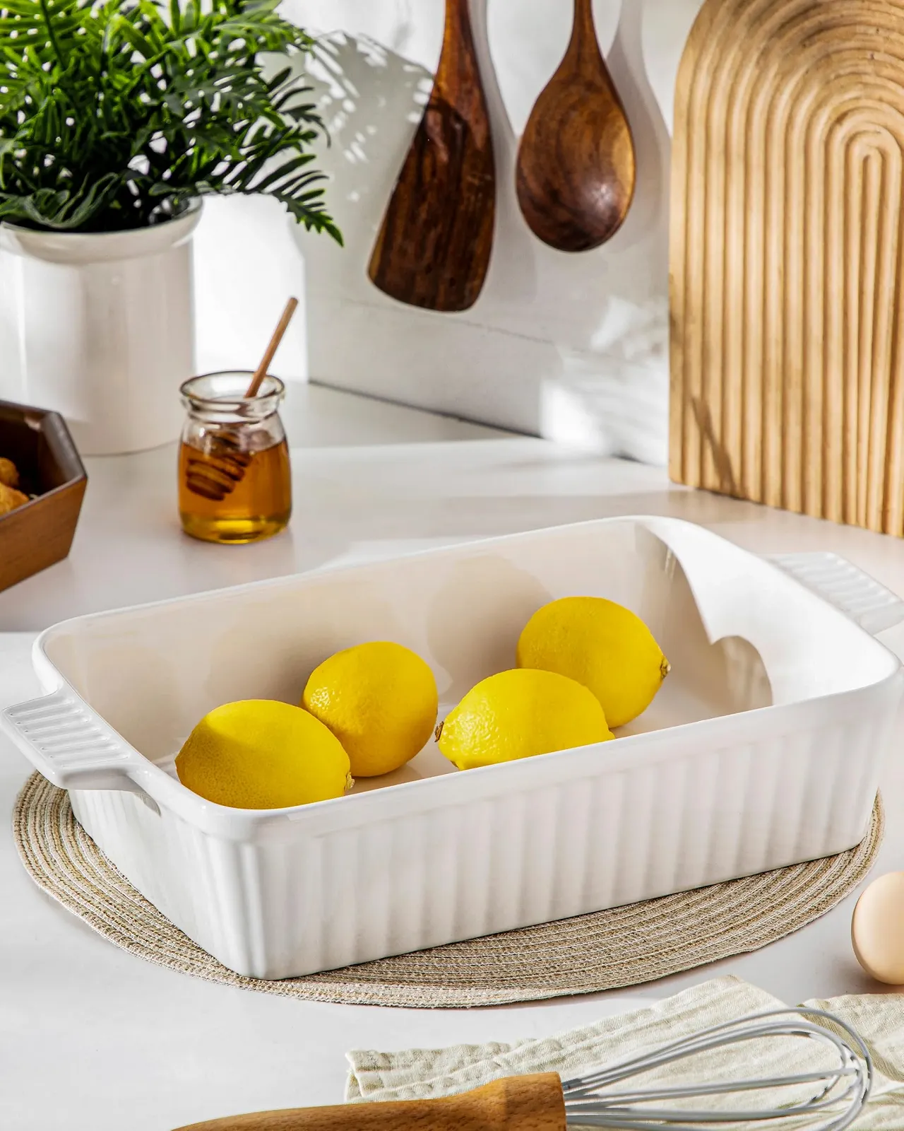 Форма для запекания MALACASA Bake.Bake 4.2 л 39.6 x 23 x 8 см керамическая глубокая с ручками, фото №8 Форма для запекания MALACASA Bake.Bake 4.2 л 39.6 x 23 x 8 см керамическая глубокая с ручками, фото №8