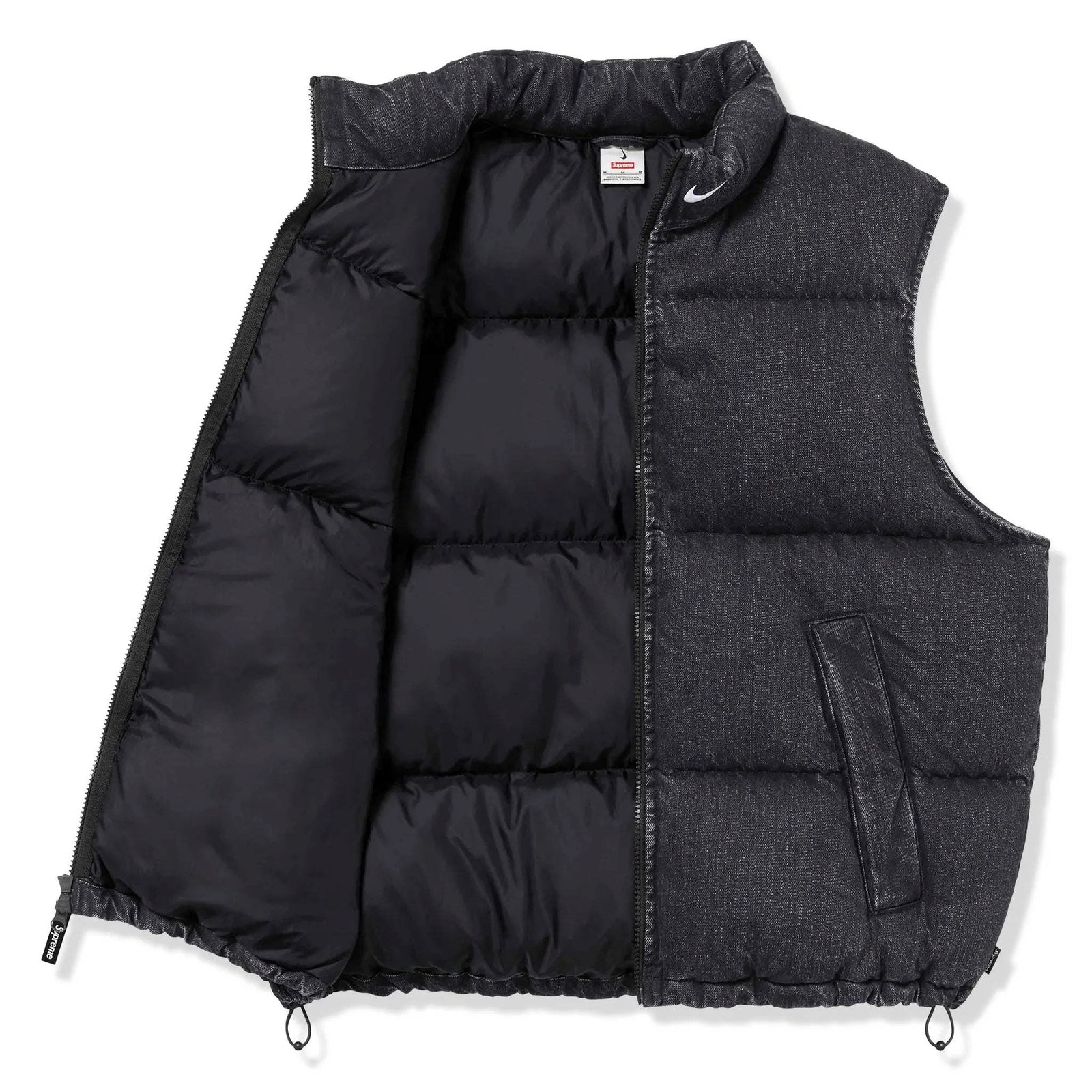 Жилетка Supreme x Nike Denim Puffer Black S, фото №3