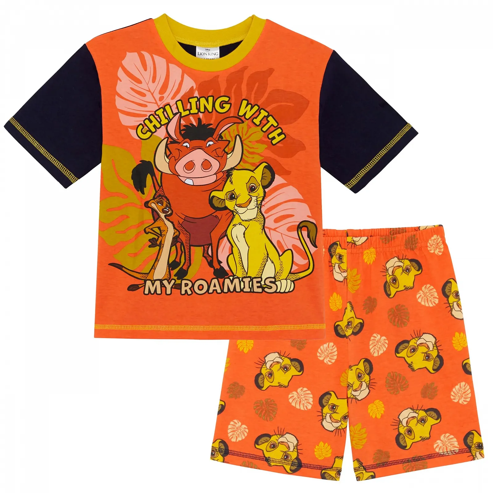 Піжама Roamies The Lion King з короткими рукавами для дітей 100% бавовна, фото №1
