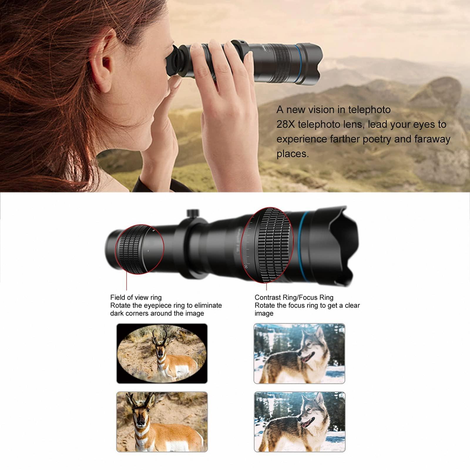 Монокуляр 28x HD для концертів на відкритому повітрі Портативний високопродуктивний, фото №2