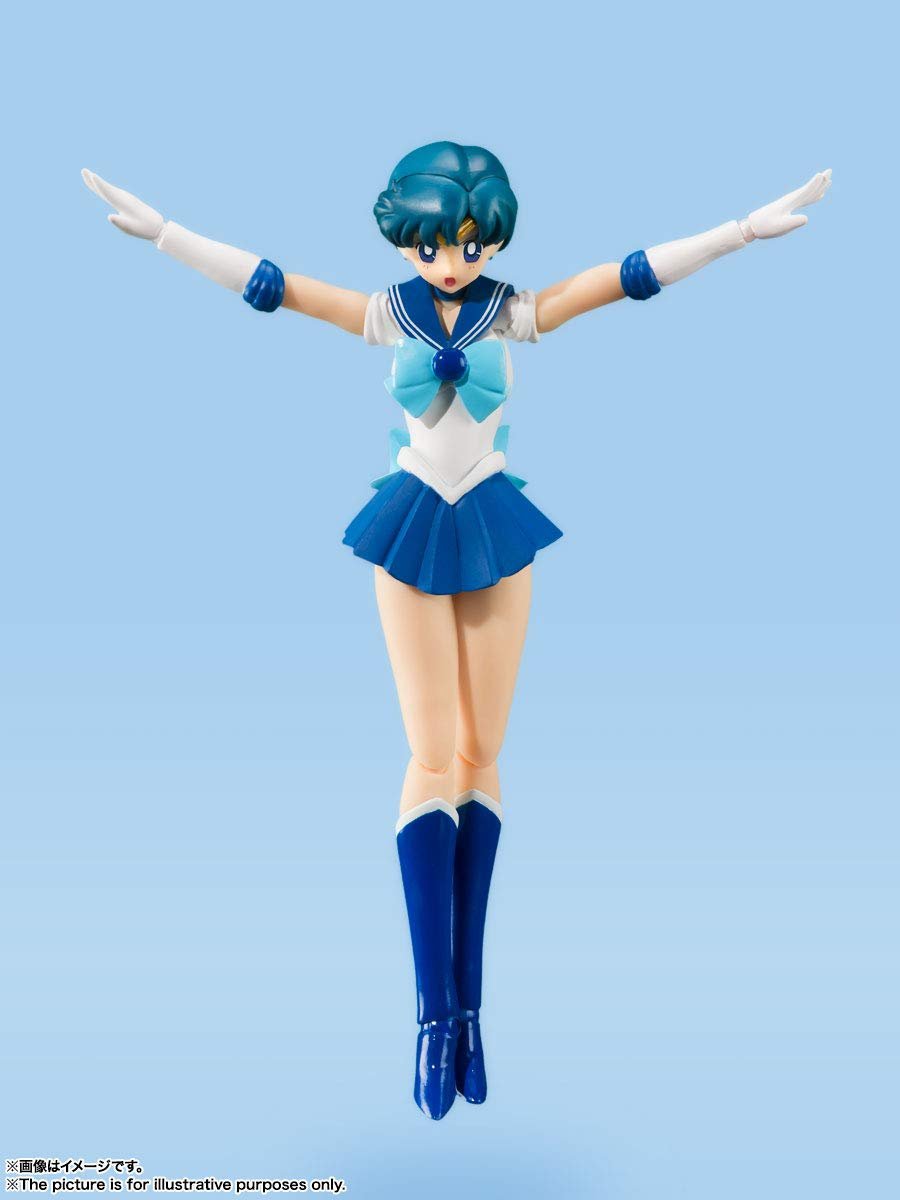 Фігурка S.H. Figuarts Sailor Moon Sailor Mercury Animation Color Edition 14 см, фото №4